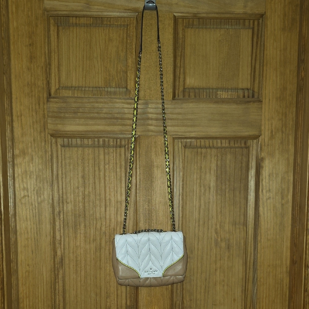 Kate Spade Cream and Tan Quilted Bag